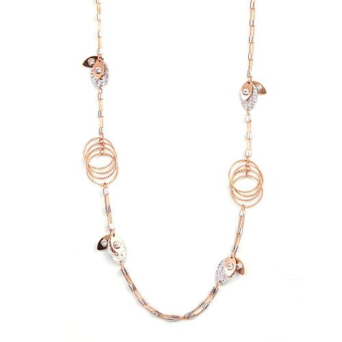 Collier Great Northwest - Cercles Tourbillonnants Et Chaîne - 18 Pouces - Neuf