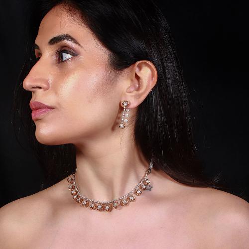 Buy Diamond Necklace Sets Online Best Price MK Jewels